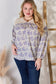 Lace Detail Printed Blouse - All Sizes
