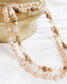 Rose gold assorted layered bead necklace with gold details and mini stars 