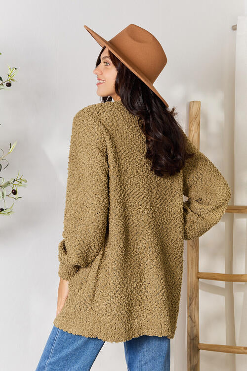 Open Front Cardigan with Pockets - All Sizes