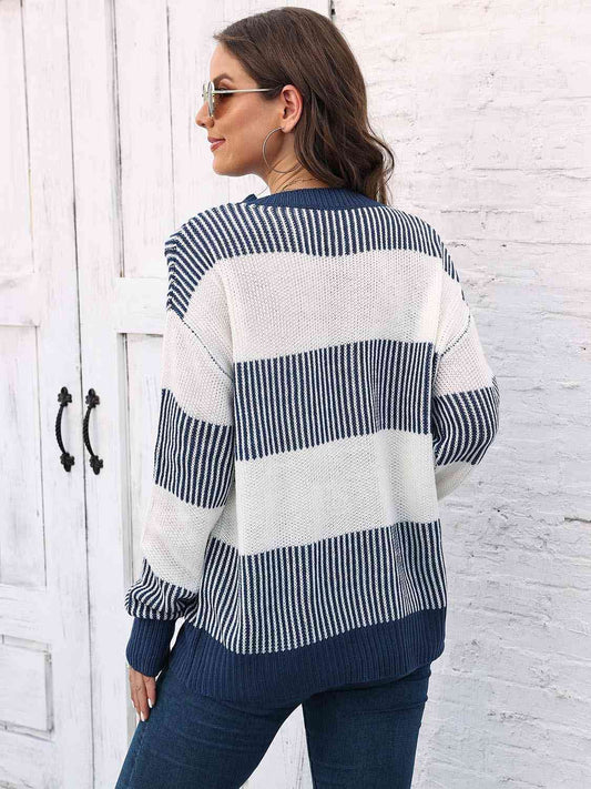 Round Neck Drop Shoulder Sweater - All Sizes