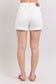 Ainsley High Rise Double Roll Cuffed Shorts in White