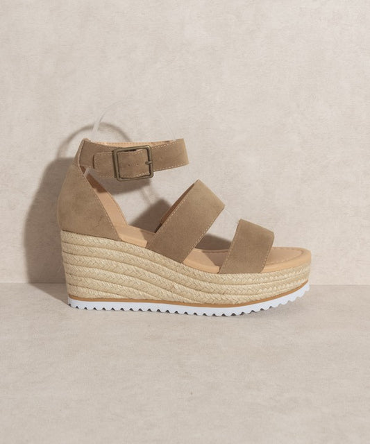 Double Strap Wedge Heel