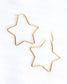 Star Gold Plated Hoops