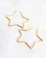 Star Gold Plated Hoops