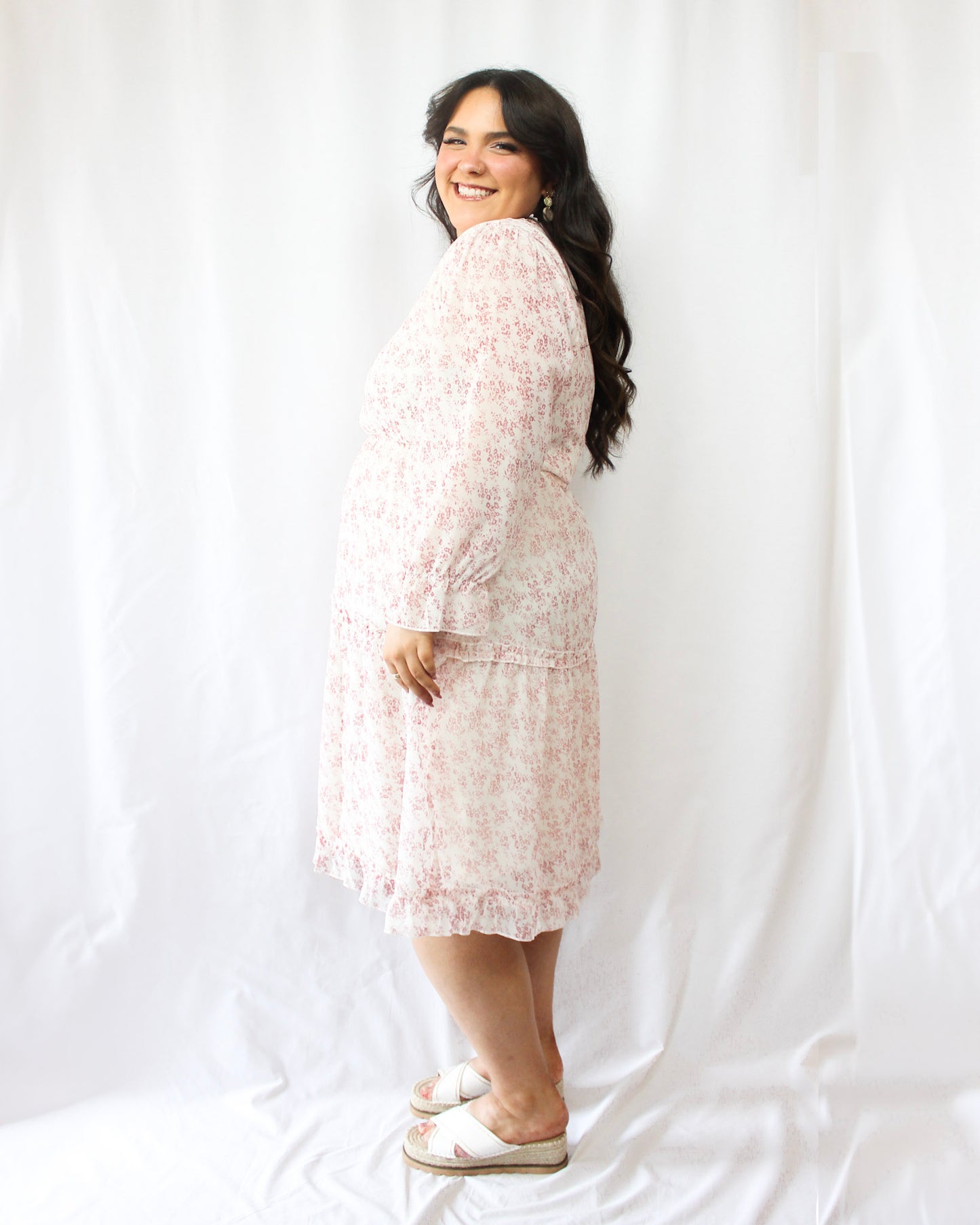 Floral Embrace Tiered Dress