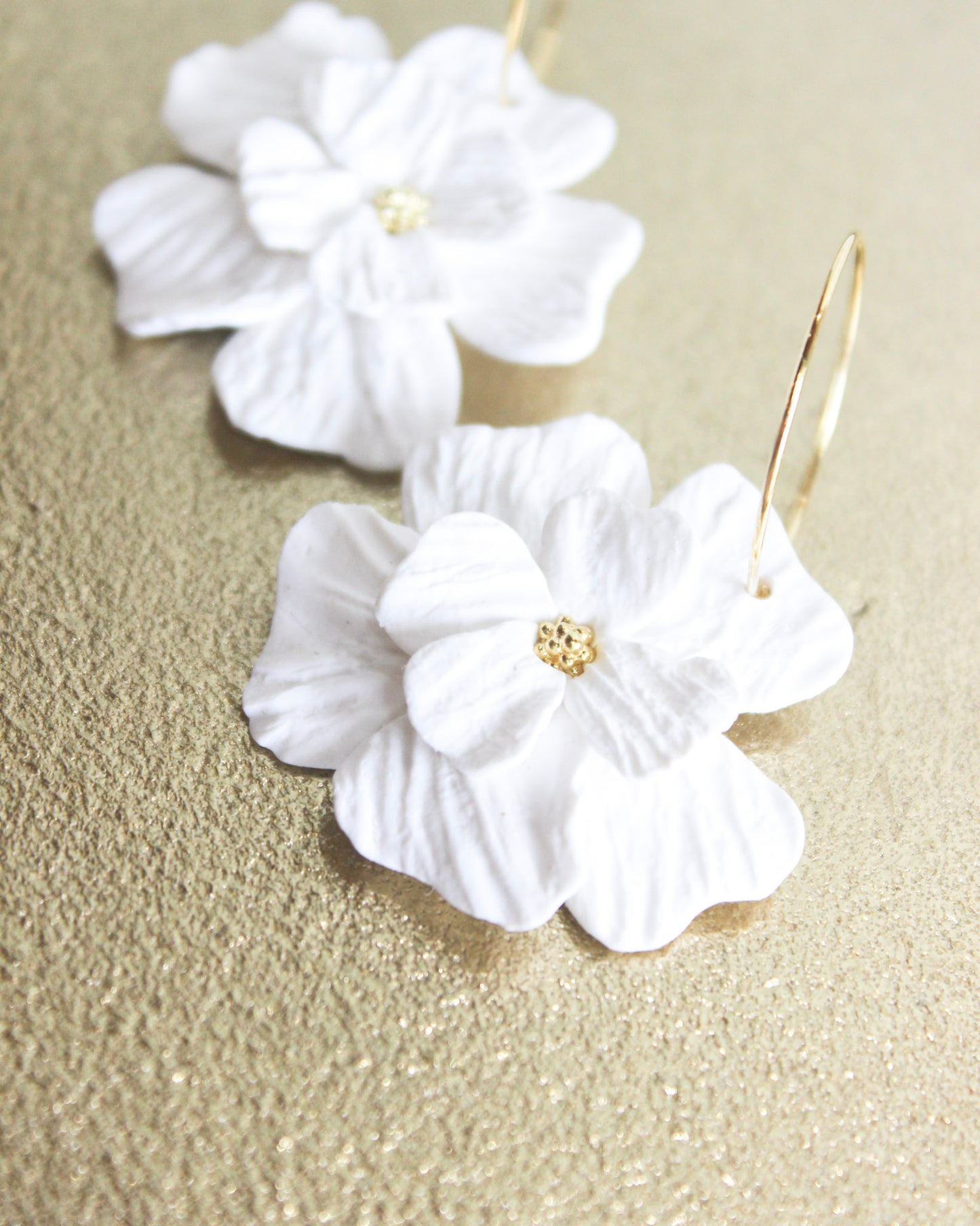 Layered Flower Hoop Earrings