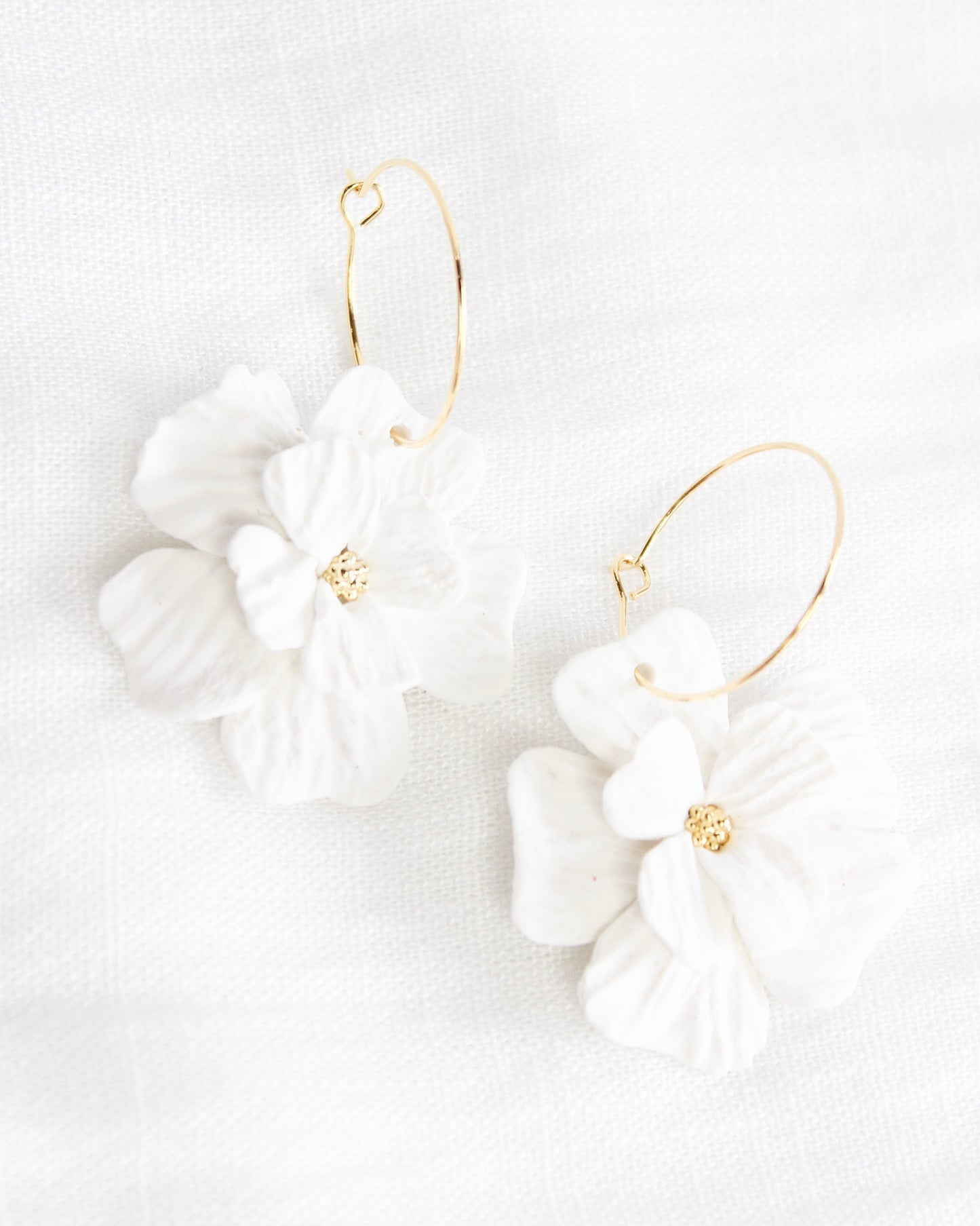 Layered Flower Hoop Earrings