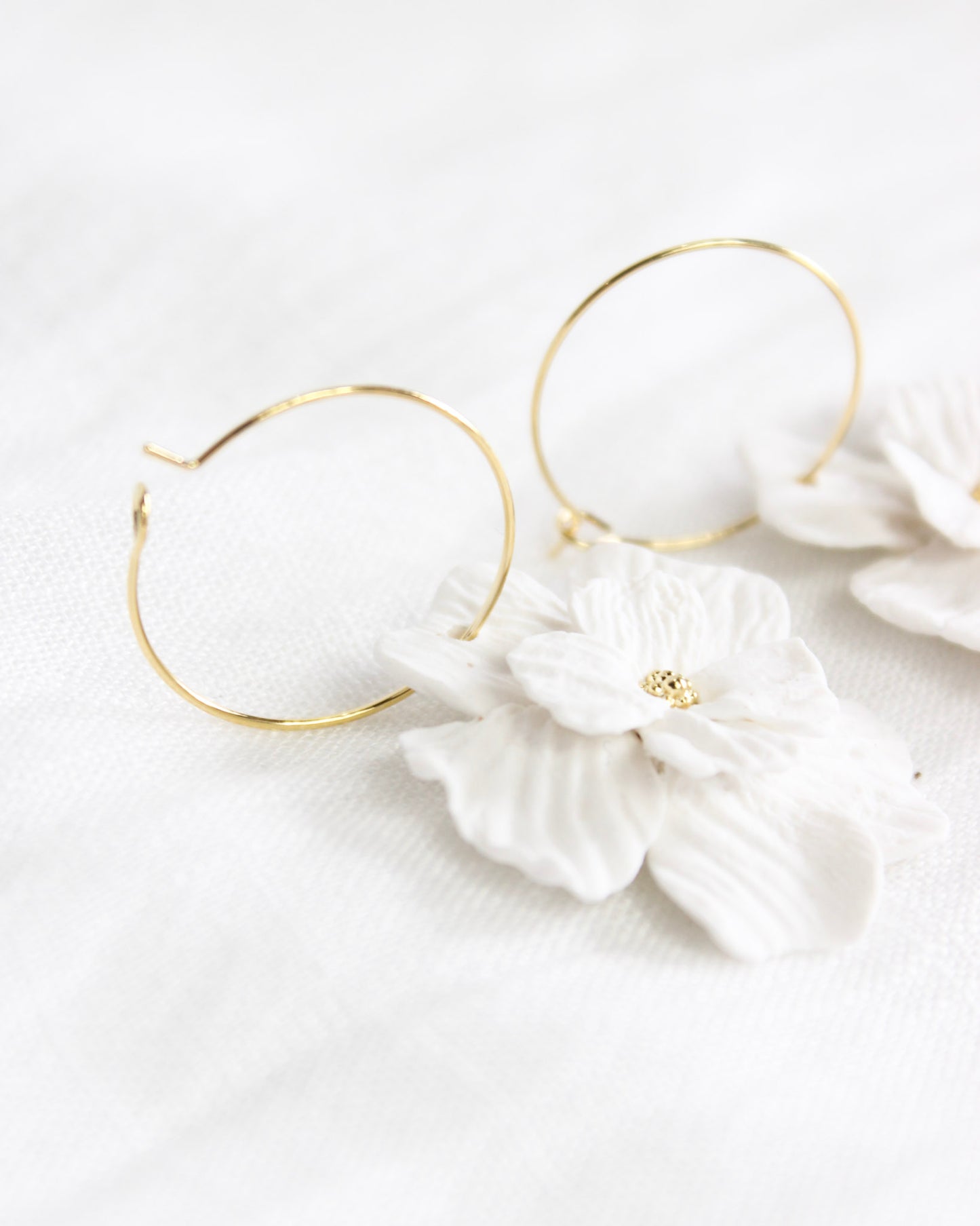 Layered Flower Hoop Earrings