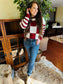 Red and Cream Buffalo Plaid Sweater