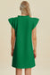 Double Take Full Size Ruffled V-Neck Cap Sleeve Dress