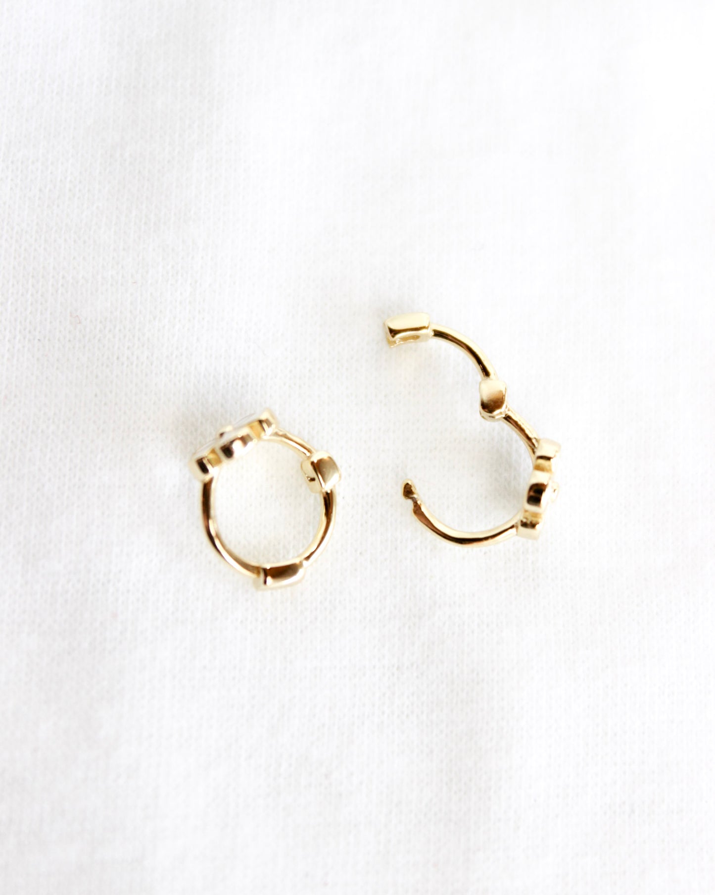 Baby Daisy Hoop Earrings