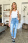 Judy Blue Distressed Straight Jeans with Patch Pockets