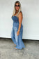 PREORDER: Denim Crush Smocked Romper