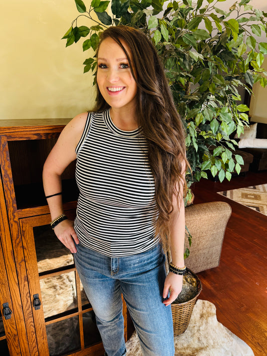 Classic Black and White Tank Top