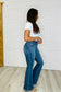 Ariana High Rise Double Button Waistband Flare Jeans