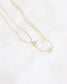 Layered Mixed Dainty Gold Chains Pearl Charm Necklace