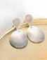 Mother of Pearl Black Teardrop Gold Earrings