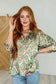 Optical Illusion Button Up Blouse