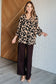 Animal Print Batwing Blouse