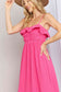 Pink Shirred Sleeveless Dress - All Sizes