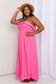 Pink Shirred Sleeveless Dress - All Sizes