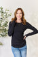 Ribbed Round Neck Long Sleeve Top - All Sizes