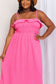 Pink Shirred Sleeveless Dress - All Sizes