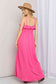 Pink Shirred Sleeveless Dress - All Sizes