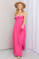 Pink Shirred Sleeveless Dress - All Sizes