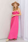 Pink Shirred Sleeveless Dress - All Sizes